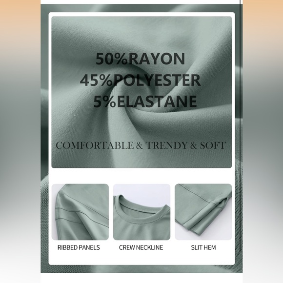 Lounge Sets Cropped Sweatshirt Joggers Fashion Sweatsuit Sweat Set - Picture 4 of 7